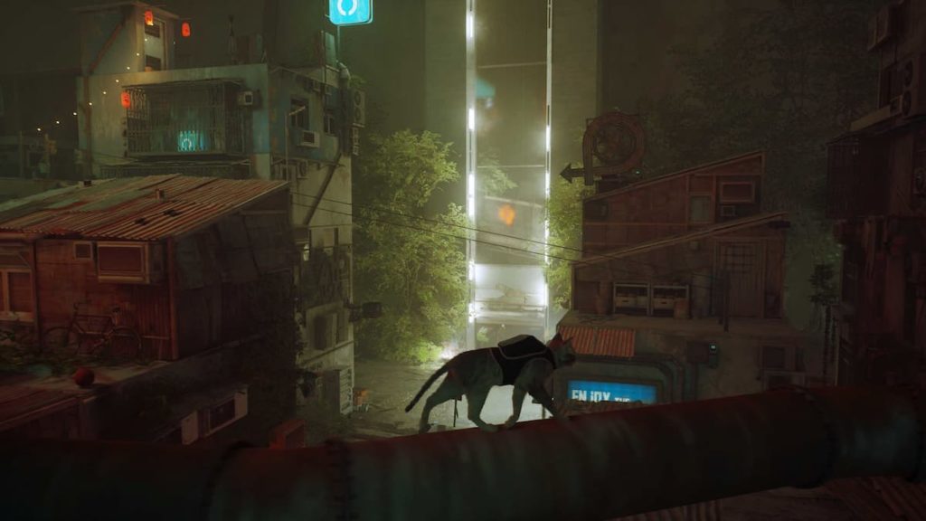 Cat Walking Through Abandoned City in Stray