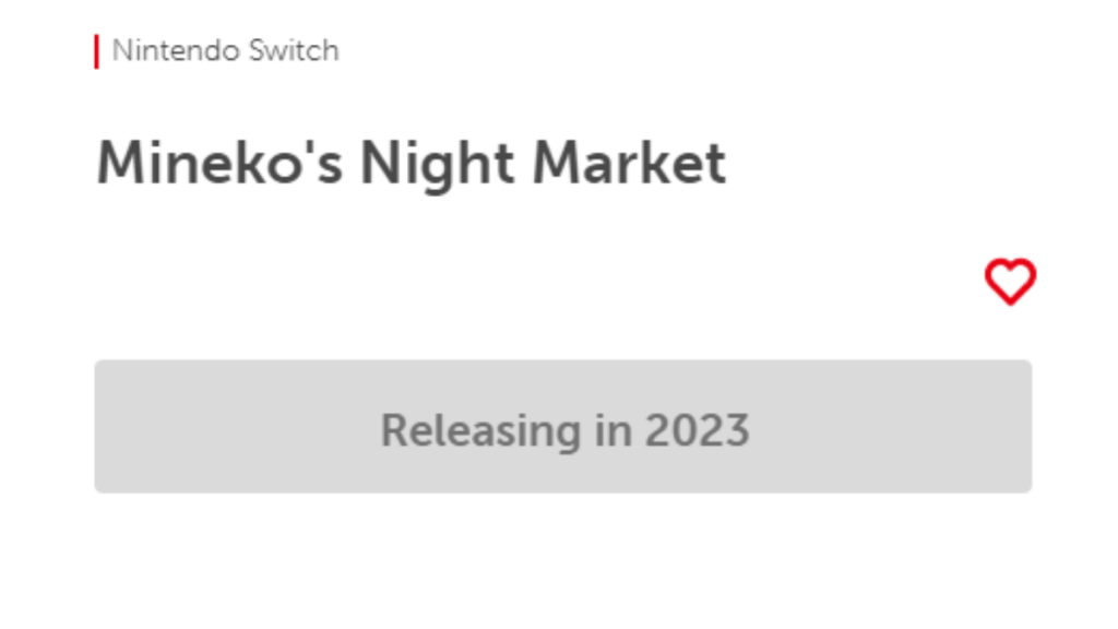 Minekos Night Market Nintendo Switch Page