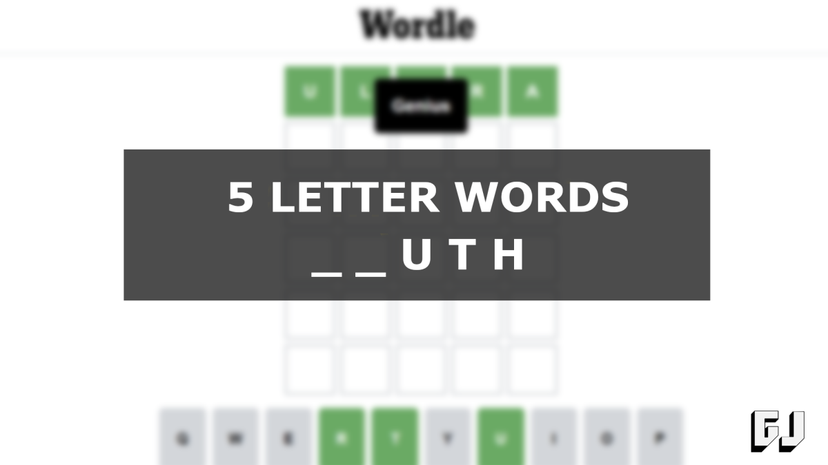 5-Letter-Words-Ending-with-UTH