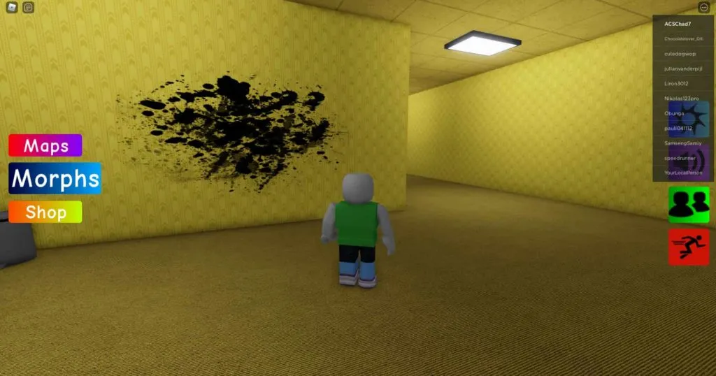 the ink blot on the wall in find the floppas