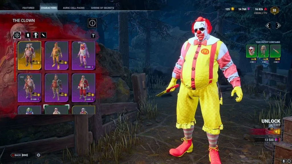 McDonald's Clown Mod in Dead by Daylight