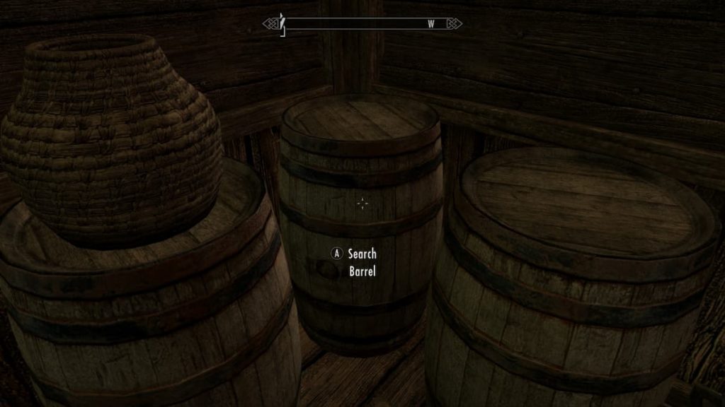 Searching Barrels in Skyrim