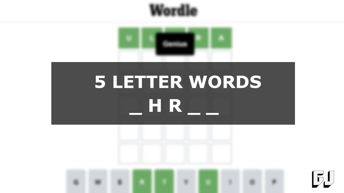 5 Letter Words HR Middle