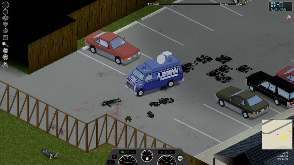 Project Zomboid car UI. 