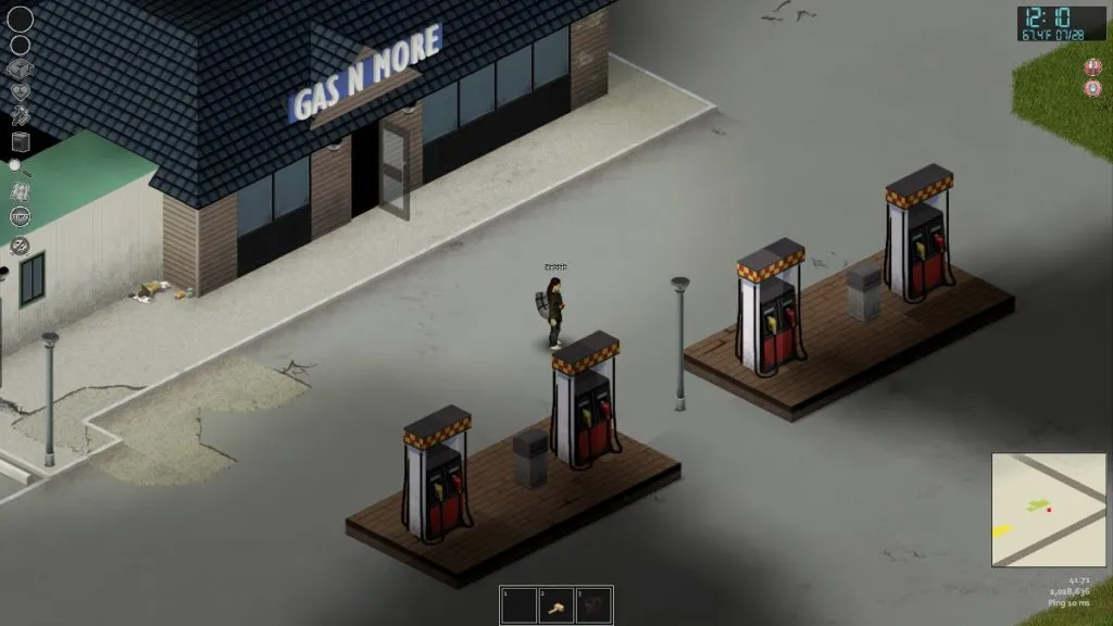 Project Zomboid gas station.