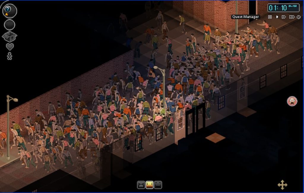 project zomboid screenshot of zombie hoard