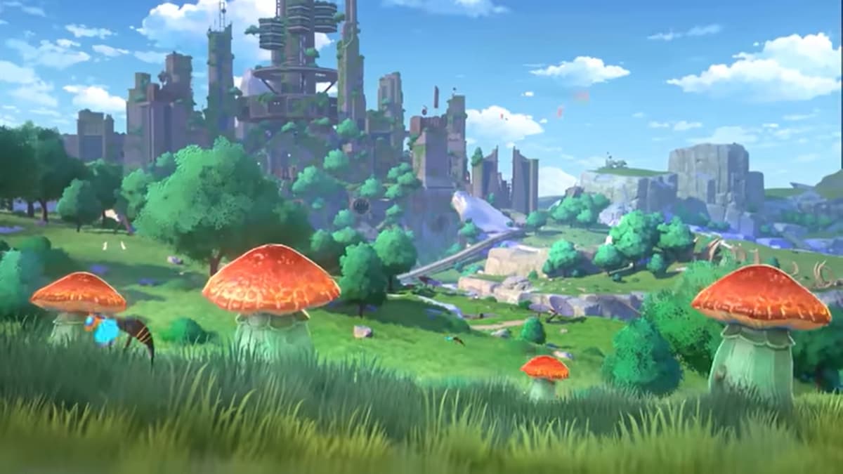 Giant Mushroom Landscape in Tower of Fantasy