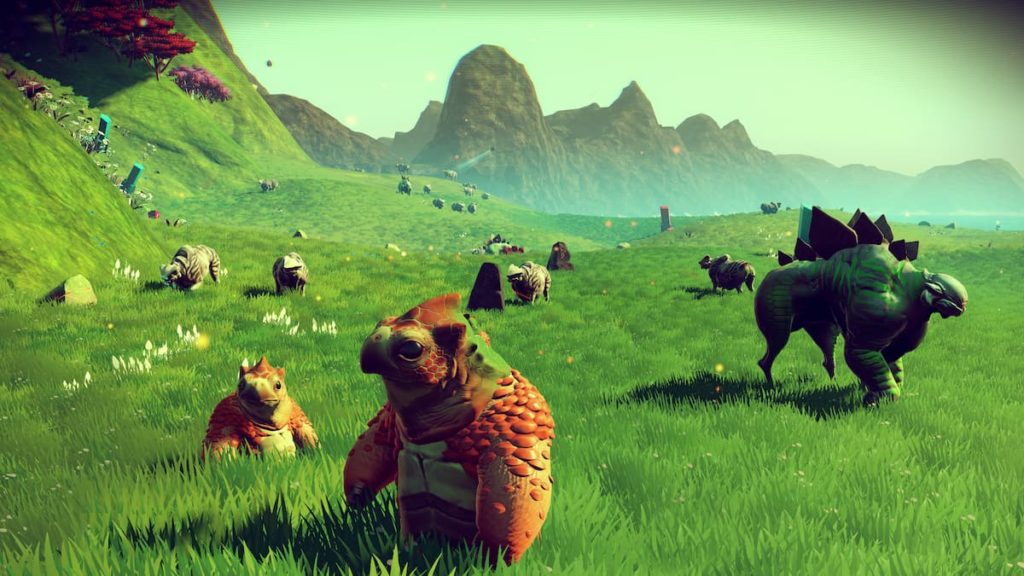 Landscape Full of Creatures in No Man's Sky