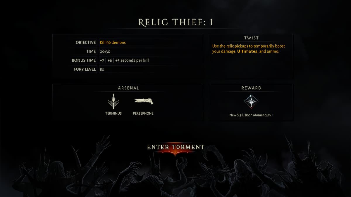 Relic Thief I info in metal hellsinger