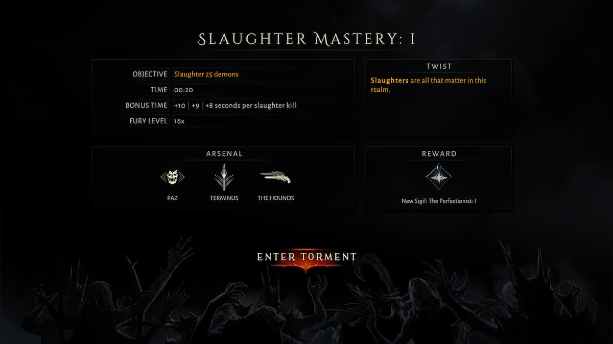 Slaughter Mastery I info in metal hellsinger