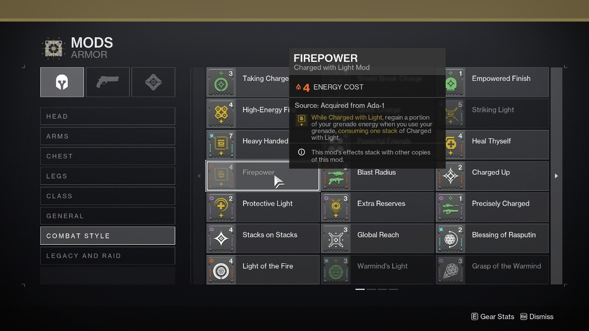 Destiny 2 Firepower Mod