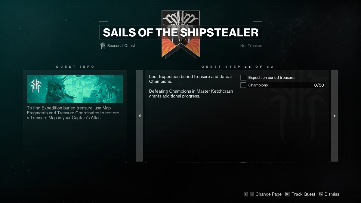 Destiny 2 Sails of the Shipstealer auto-completed objective.