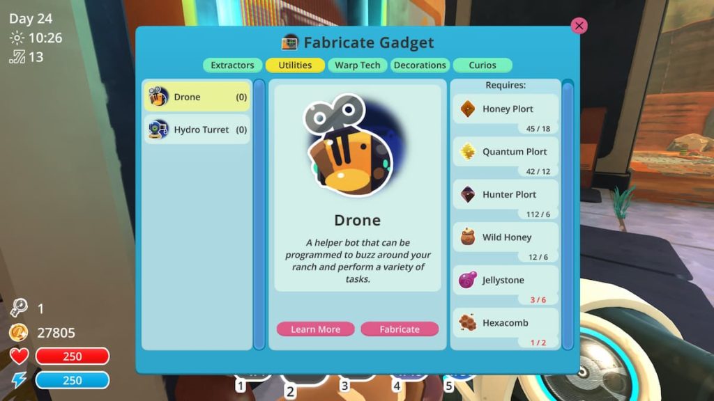 drone requirements in slime rancher