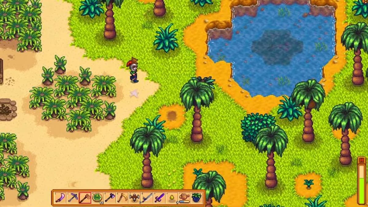 How Many Purple Flowers and Starfish are on Ginger Island in Stardew