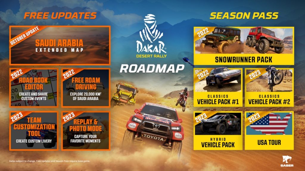 Dakar Season Pass Roadmap