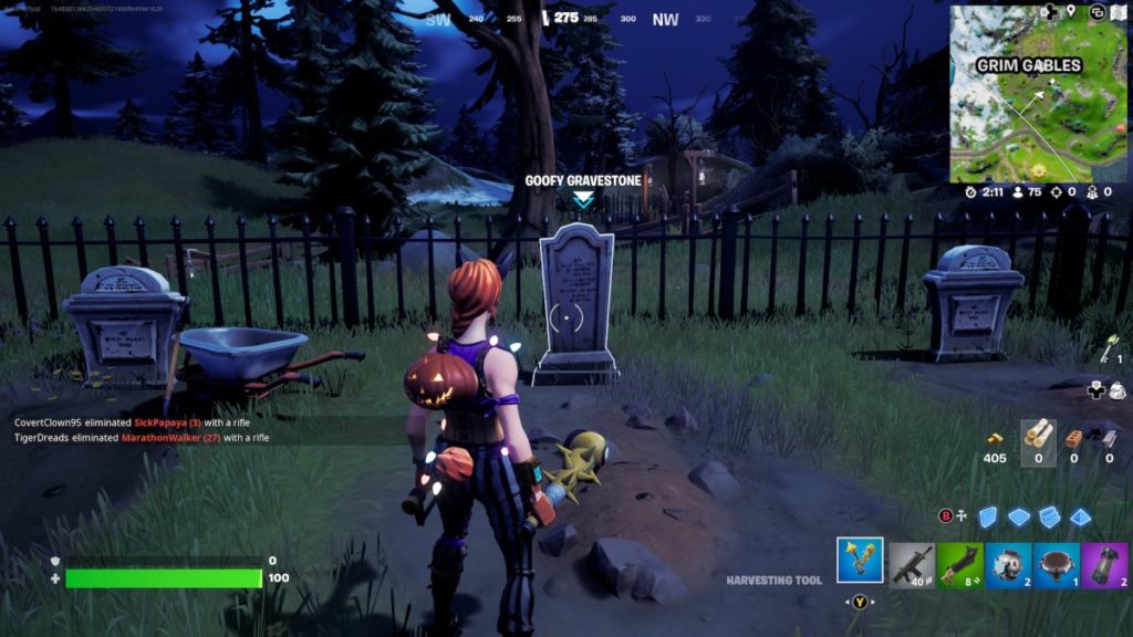 Fortnitemares Goofy Gravestone Cemetary