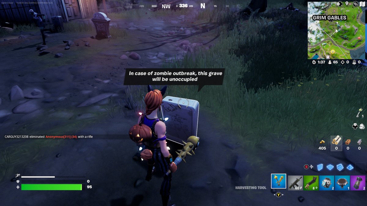 Fortnitemares Goofy gravestone Grim Gables