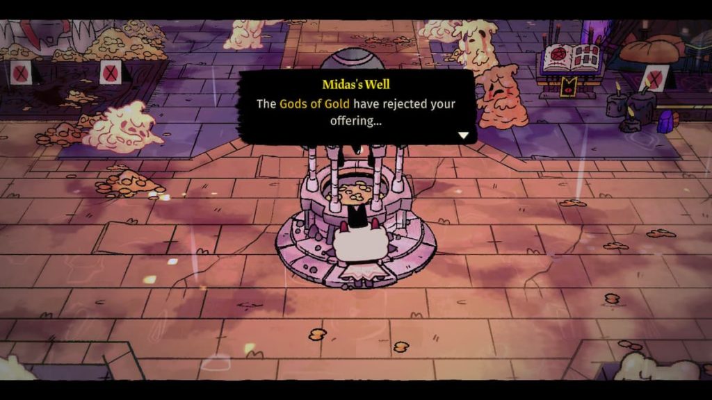 Gold Wishing Well in Midas's Cave in Cult of the Lamb