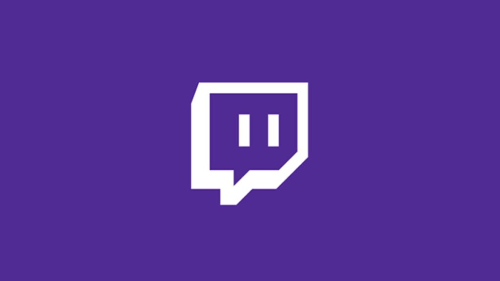 Purple backgroudn with a white Twitch logo icon