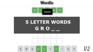 5 Letter Words Starting GRO