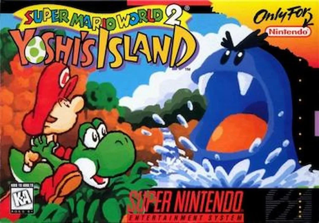 Yoshi's Island box art cover for Super Mario World 2