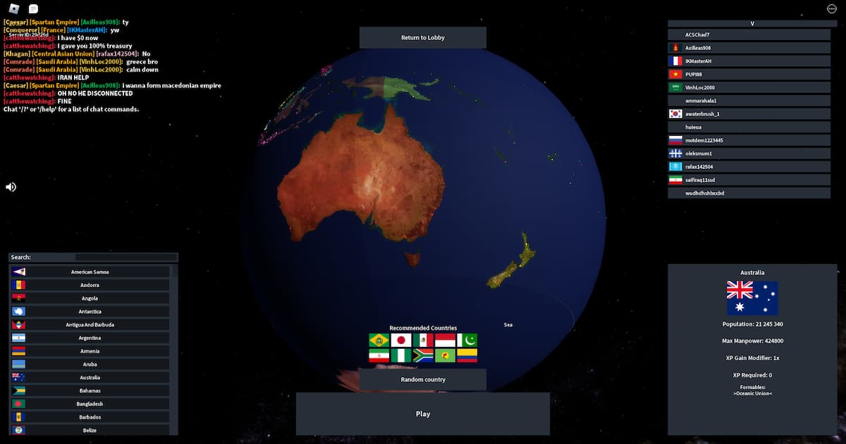 australia in rise of nations