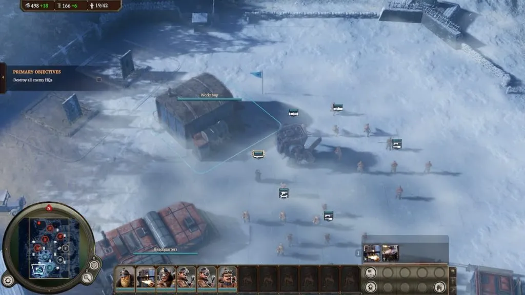 beginning of battle in Iron Harvest