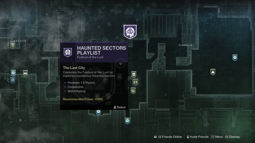Haunted Sector Node in the Tower. 