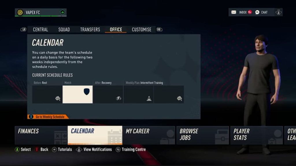 Fifa 23 career mode menu