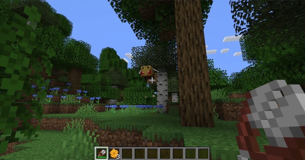 hostile bee in minecraft