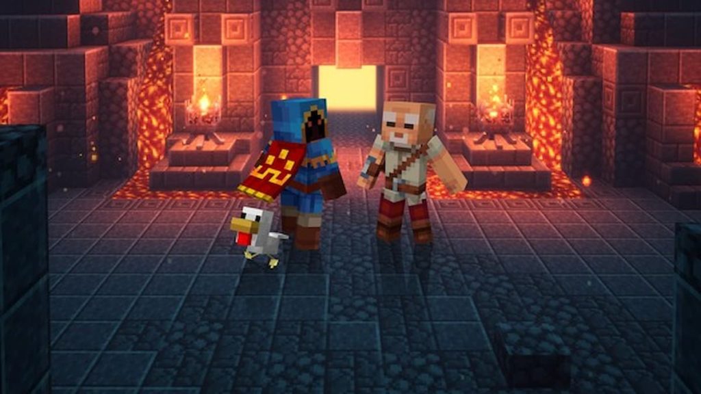 How to get the Minecraft Dungeons Heroes Skin Pack hero skins, cape, chicken