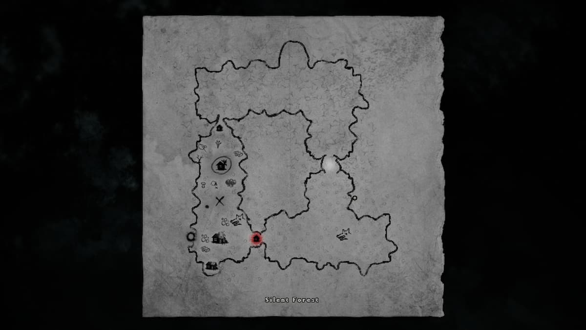 silent forest entrance map in darkwood