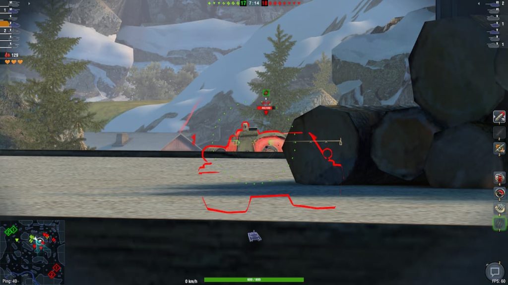 targeting player in world of tanks blitz