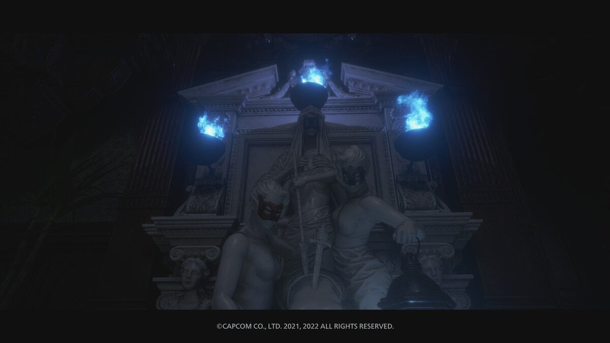 The three masks in Winters' DLC Expansion for Resident Evil Village