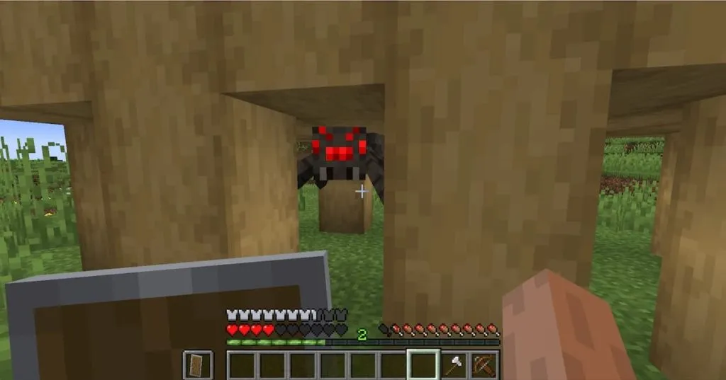 trapped spider in minecraft