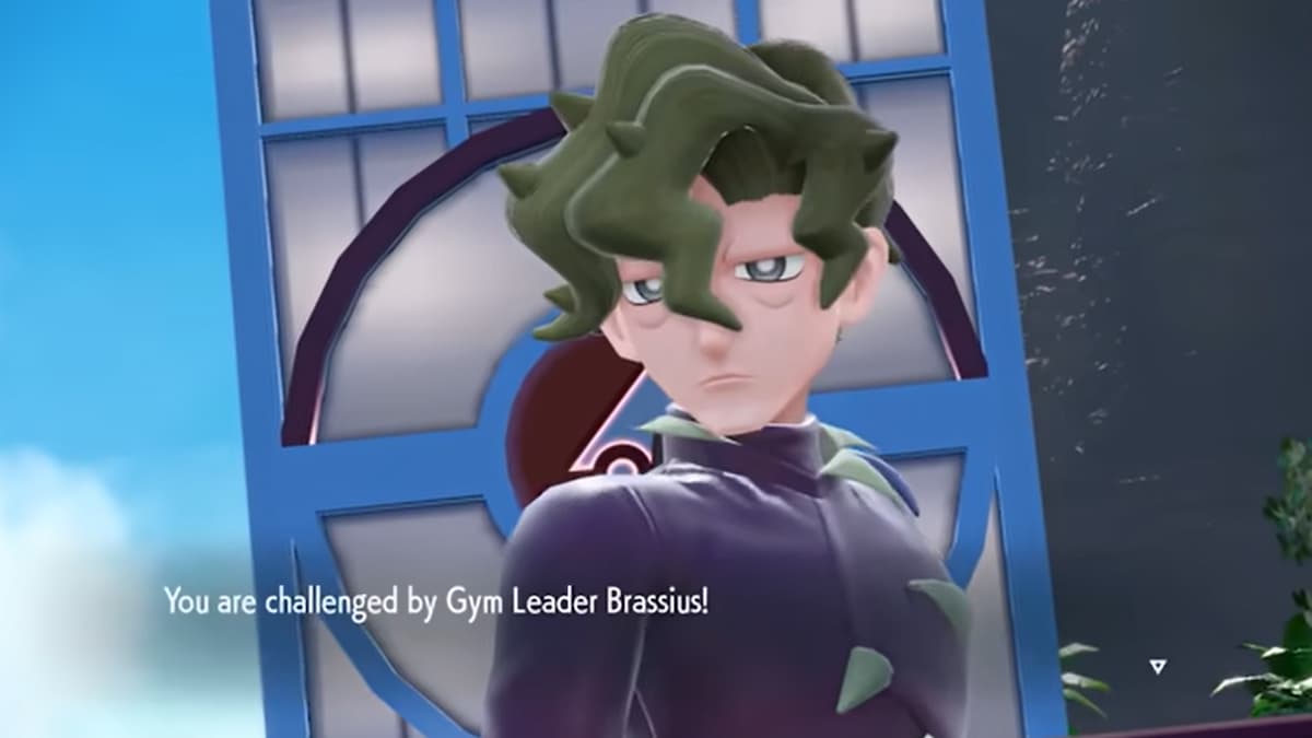 Challenging Gym Leader Brassius in Pokemon Scarlet and Violet