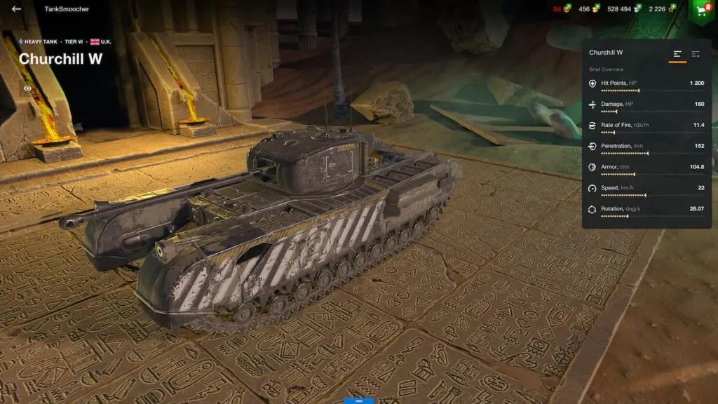 Churchil W in world of tanks blitz