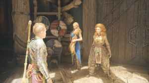 Thrud talking to Atreus in God of War Ragnarok