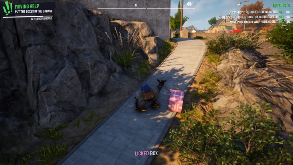 Goat dragging the boxes in Goat Simulator 3