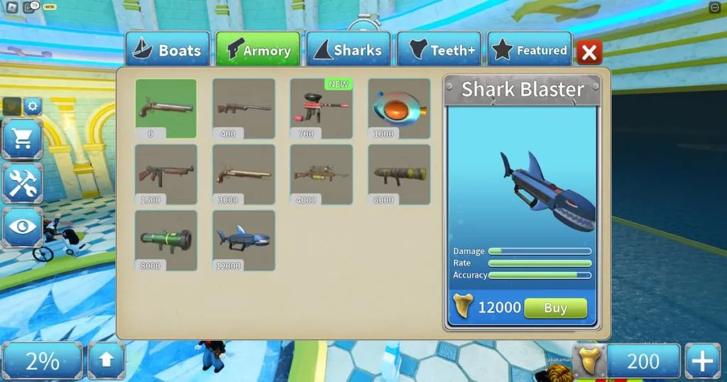 Sharkblaster in sharkbite 2