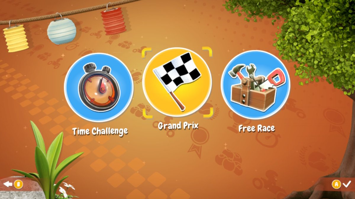 Smurfs Kart Game Modes picker screen