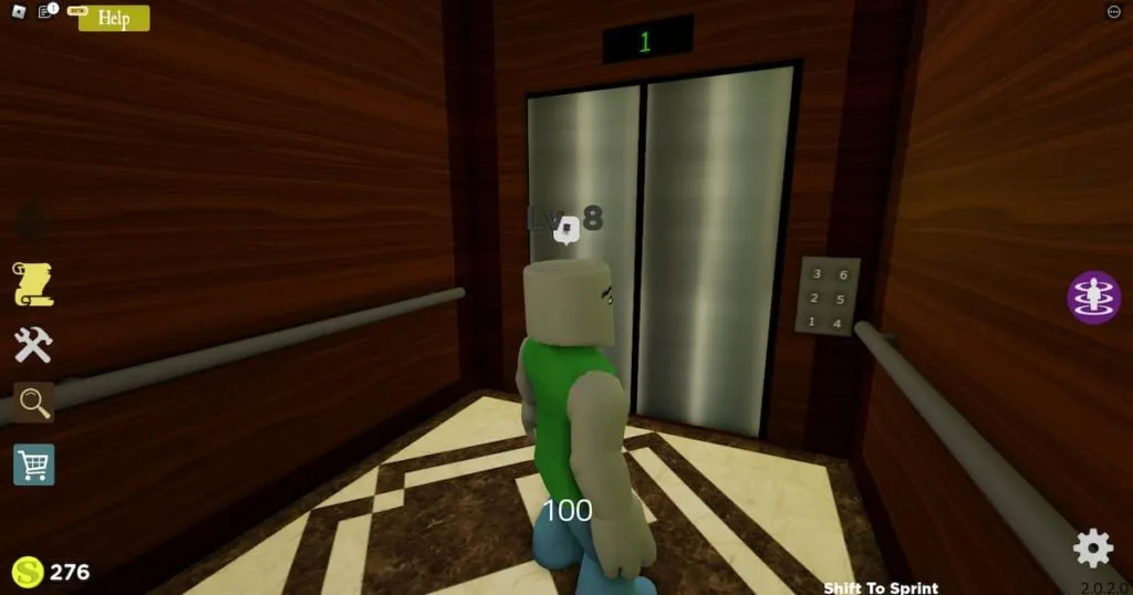 elevator in shrek in the backrooms