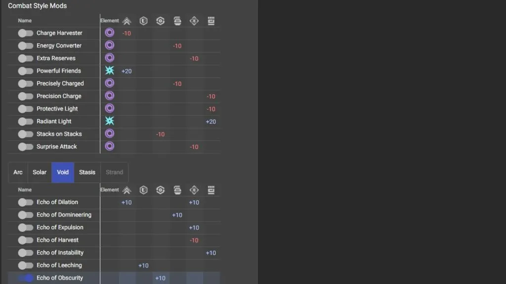 How to use Destiny 2 Armor Picker - mod and Fragment selection section.