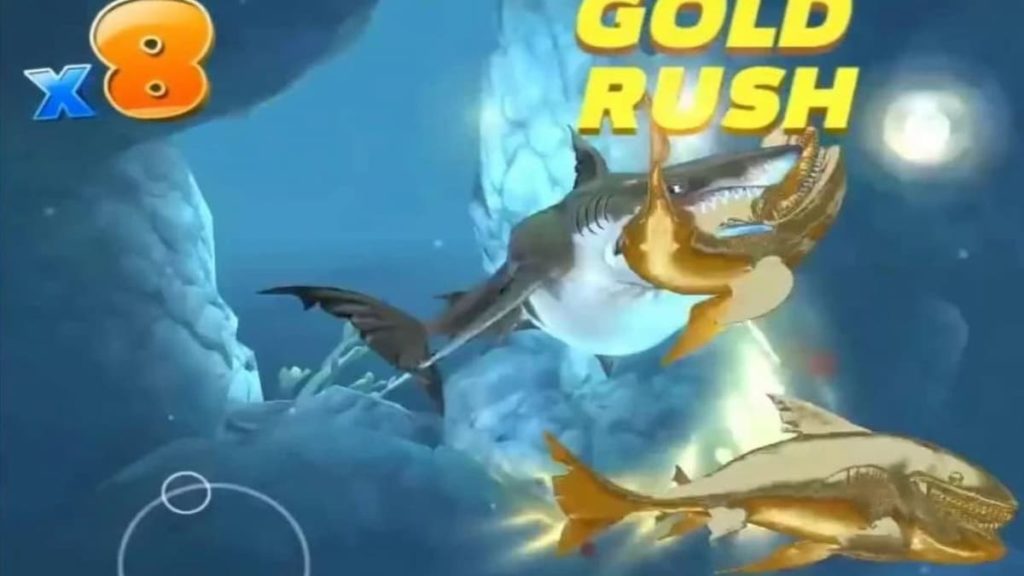 hungry shark world megalodon gold rush