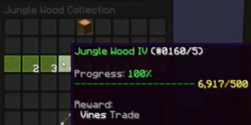jungle wood level in minecraft