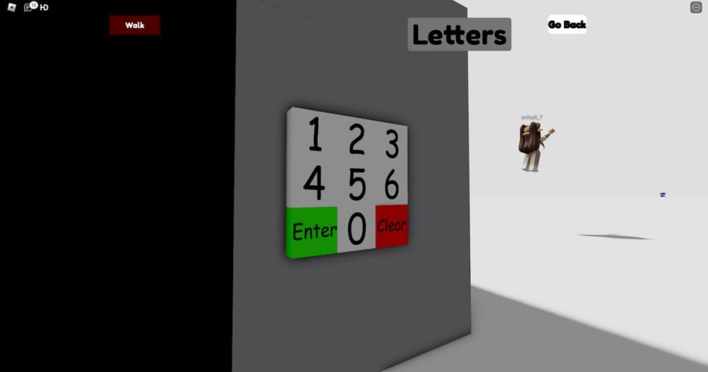 keypad in find the alphabet lore characters
