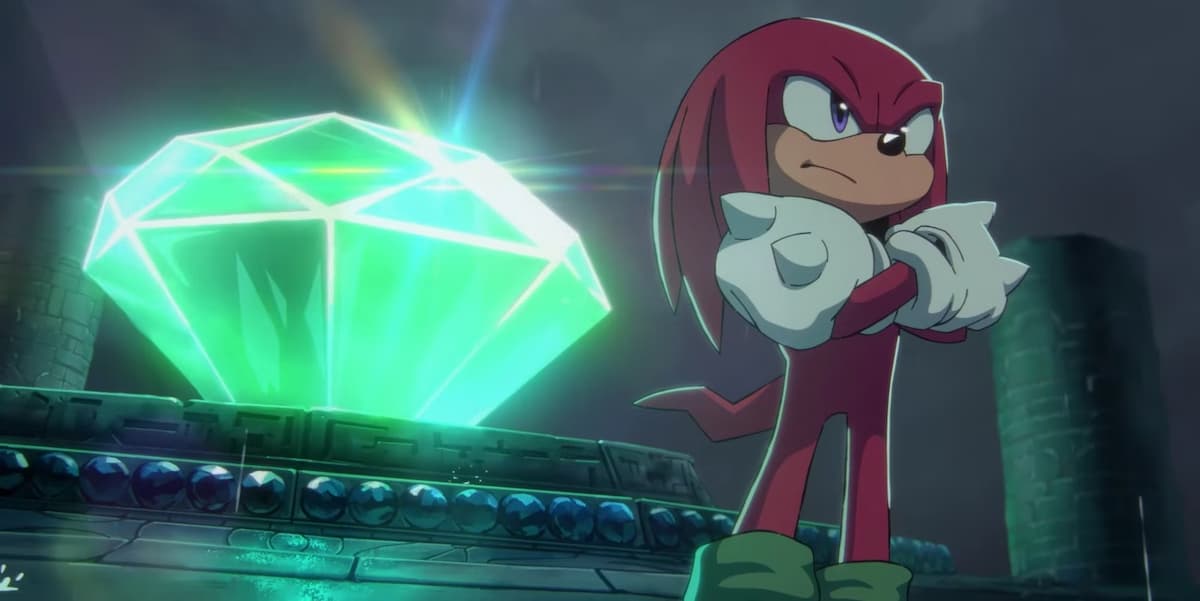 Knuckles sonic frontiers prequel animated short story screen grab