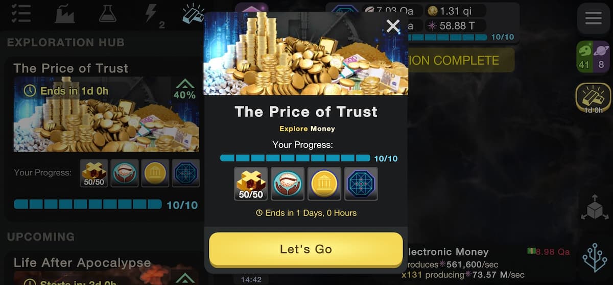 How to complete The Price of Trust event in Cells to Singularity