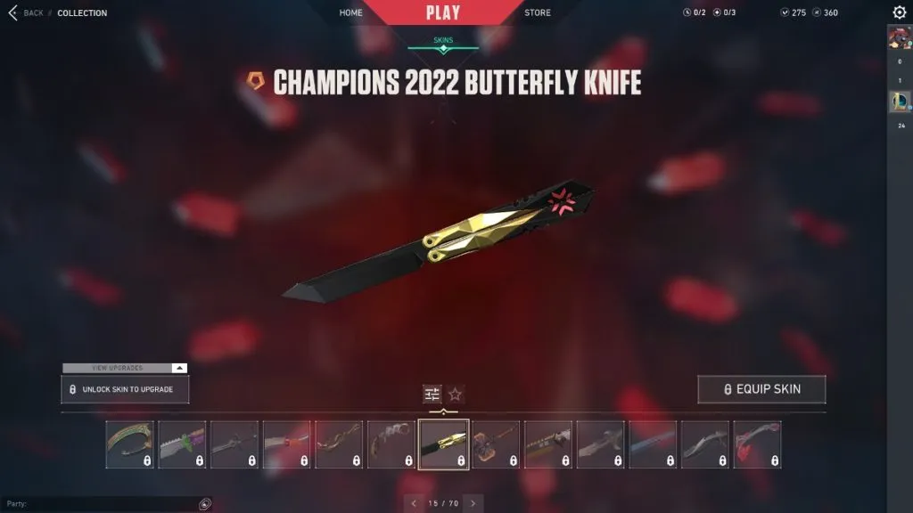 All VALORANT butterfly knife skins ranked - Champions butterfly knife. 