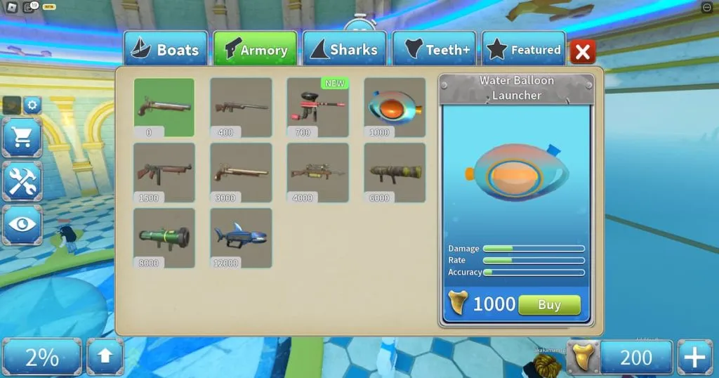 water balloon launcher in sharkbite 2